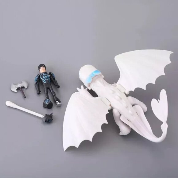 How to Train Your Dragon Figures Set Hiccup Astrid Light Fury Toothless Stormfly - Picture 12 of 16